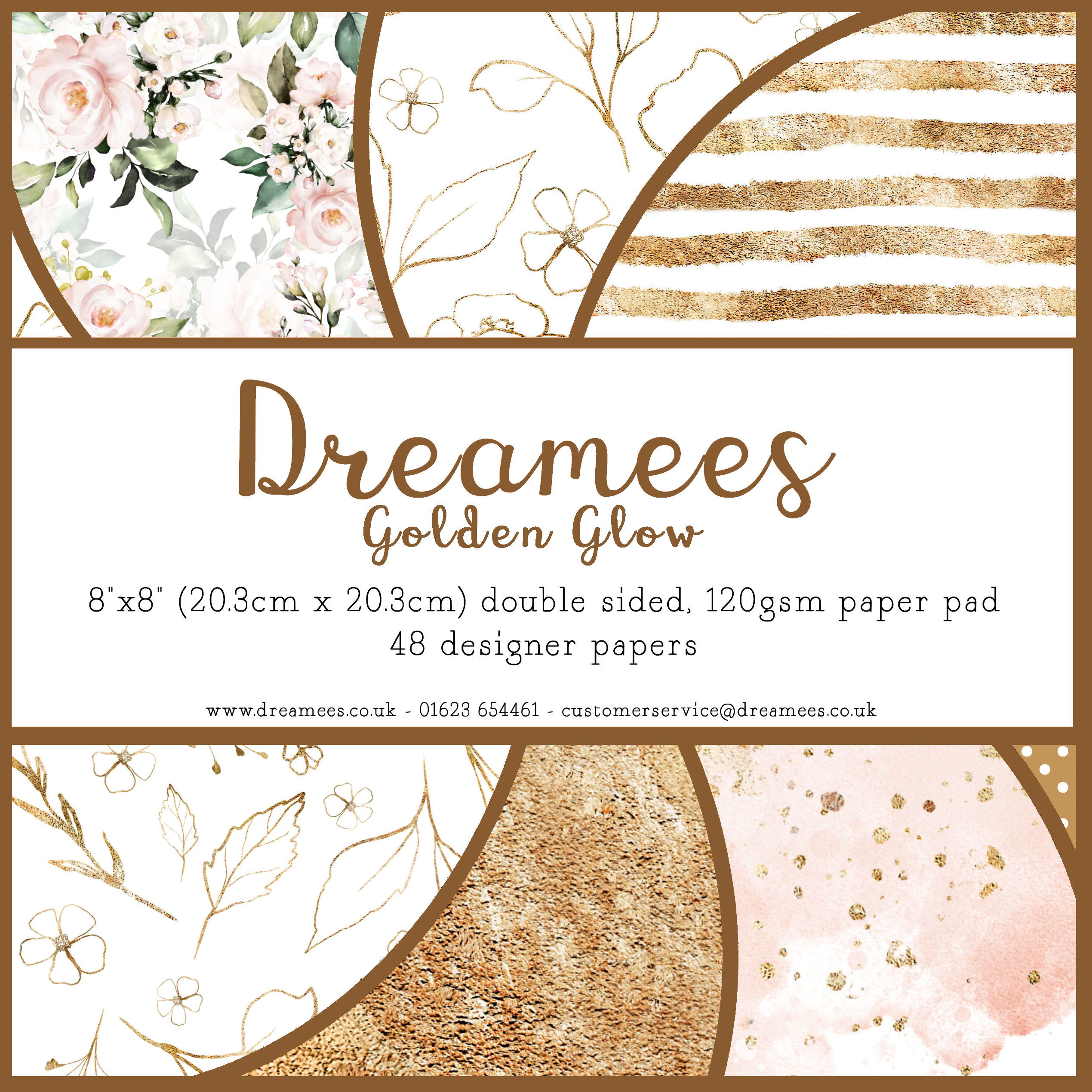 Dreamees Golden Glow 8x8 Paper Pad